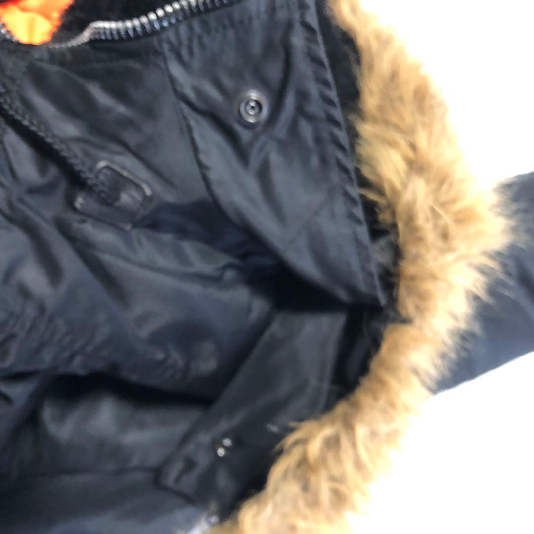 ALPHA INDUSTRIES【M】MA-1 フード ファー ブラック 短丈