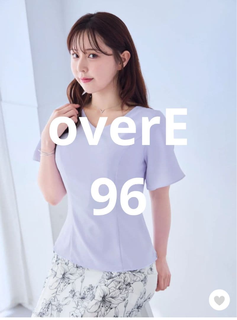 «overE» ストレッチフレアスリーブブラウス25SS パープル96