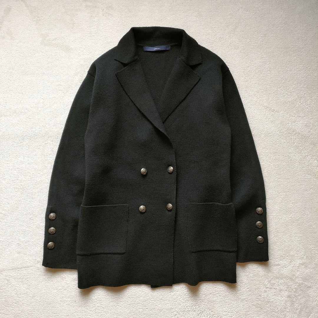フレームワーク ミラノリブニットジャケット ダブル メタルボタン
