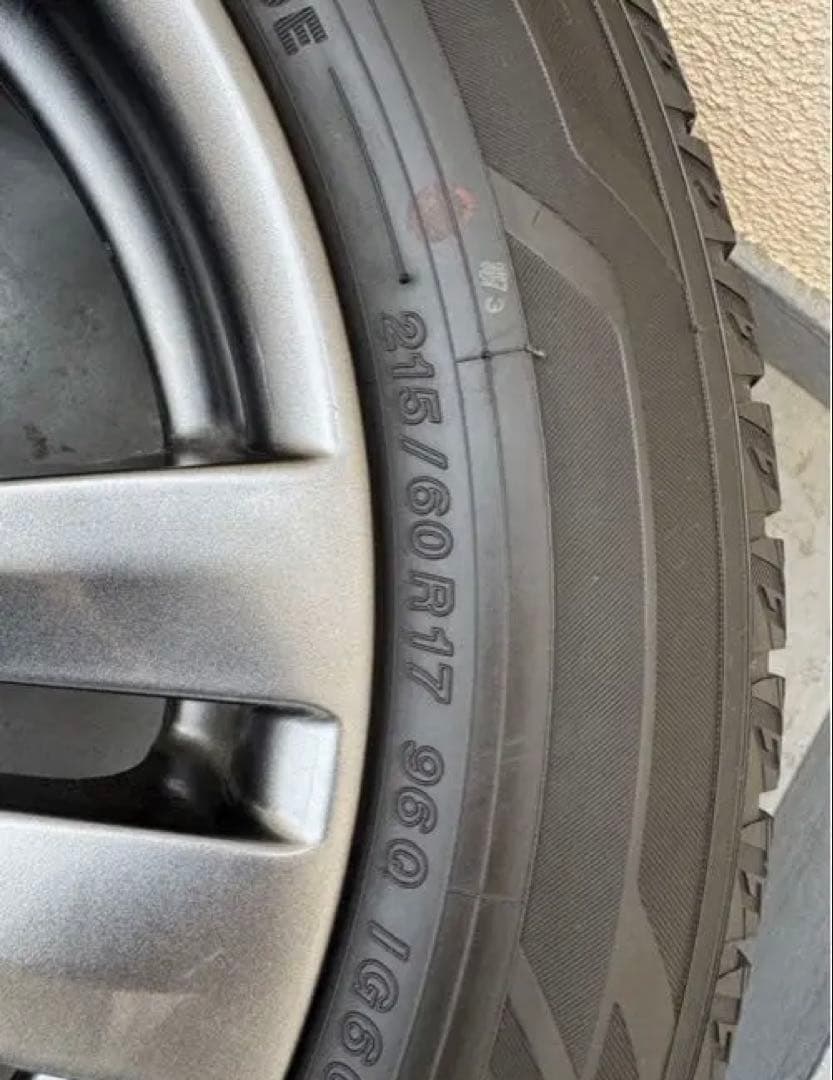 スタッドレスタイヤ 215/60R17 スポークアルミ4本セット　NX10系に