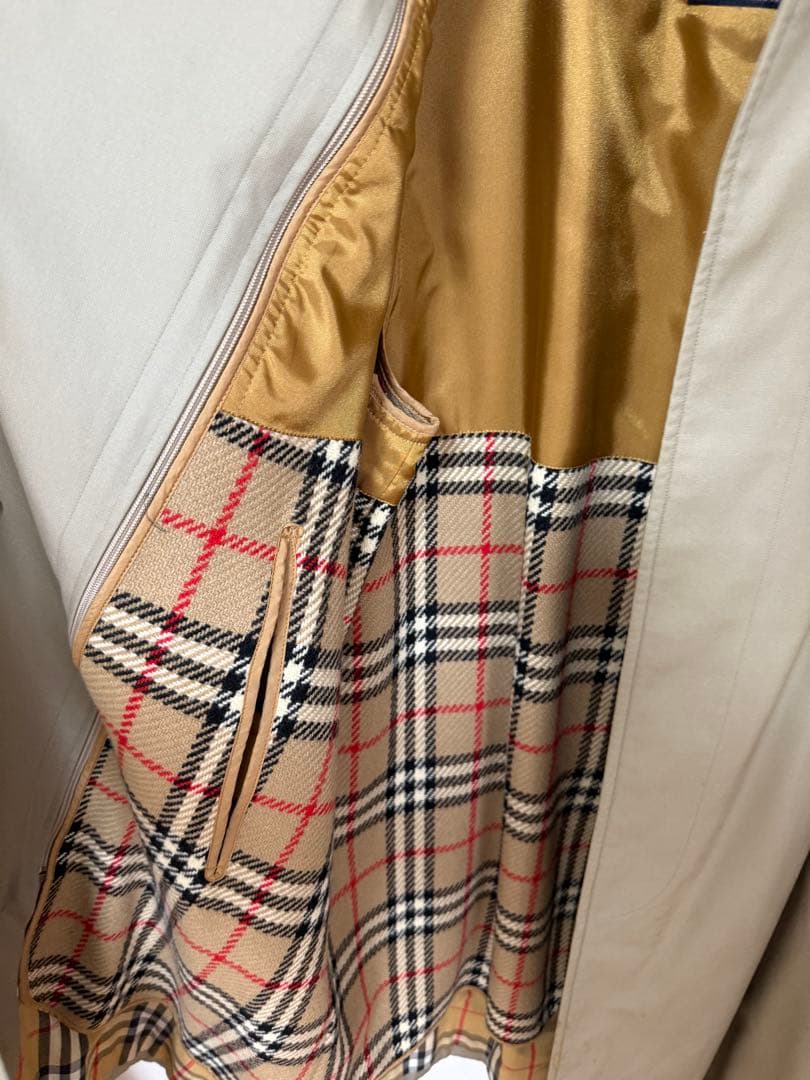 Burberry ベージュ トレンチコート チェック裏地　裏地取り外し可能