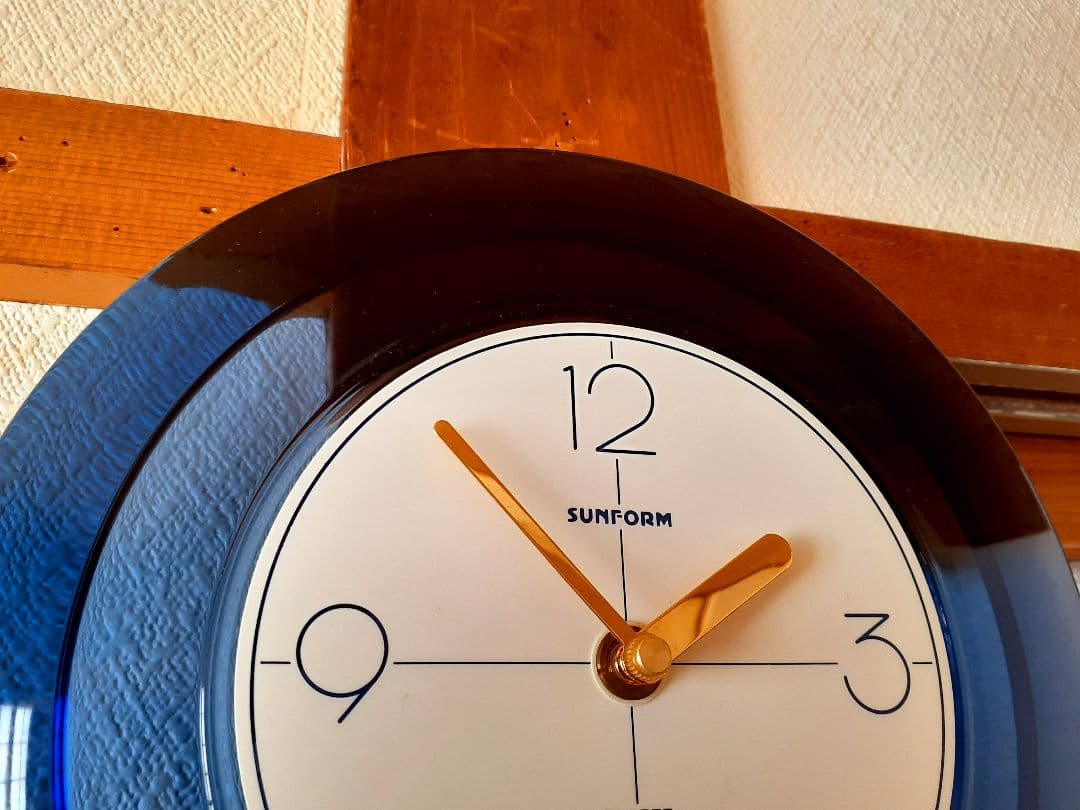 佐々木硝子　掛け時計　ポストモダン　ビンテージ　SUNFORM CLOCK
