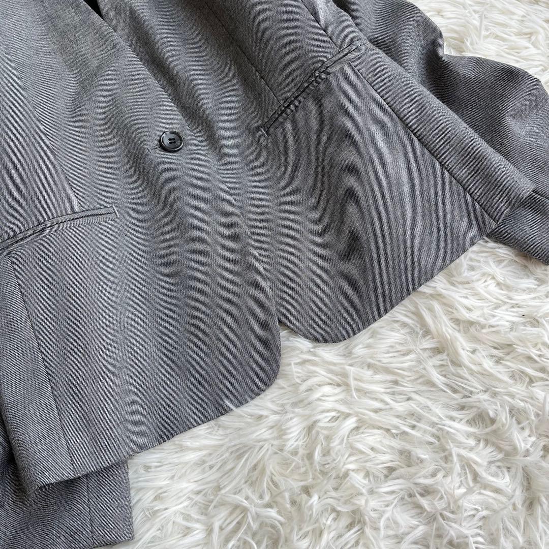 【美品】 UNITED ARROWS ノーカラー セットアップ　グレー　38