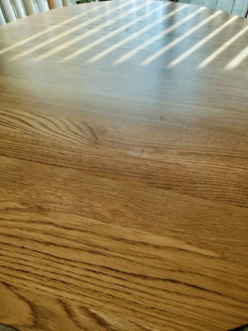 円形ナチュラルウッドダイニングテーブル　直径120cm　高さ71cm