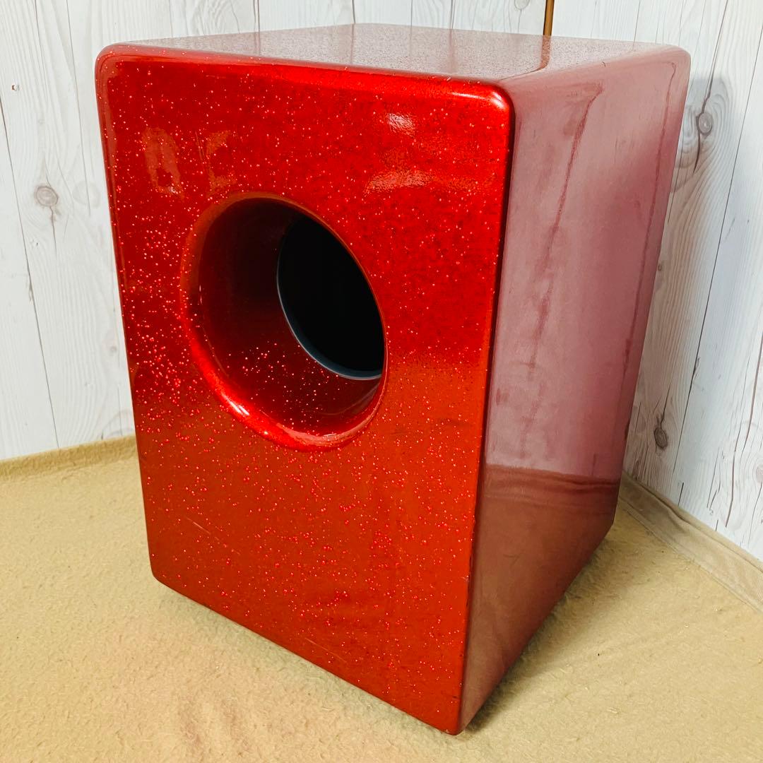 美品 Pearl カホン スパークル レッド PCJ-633BB パール