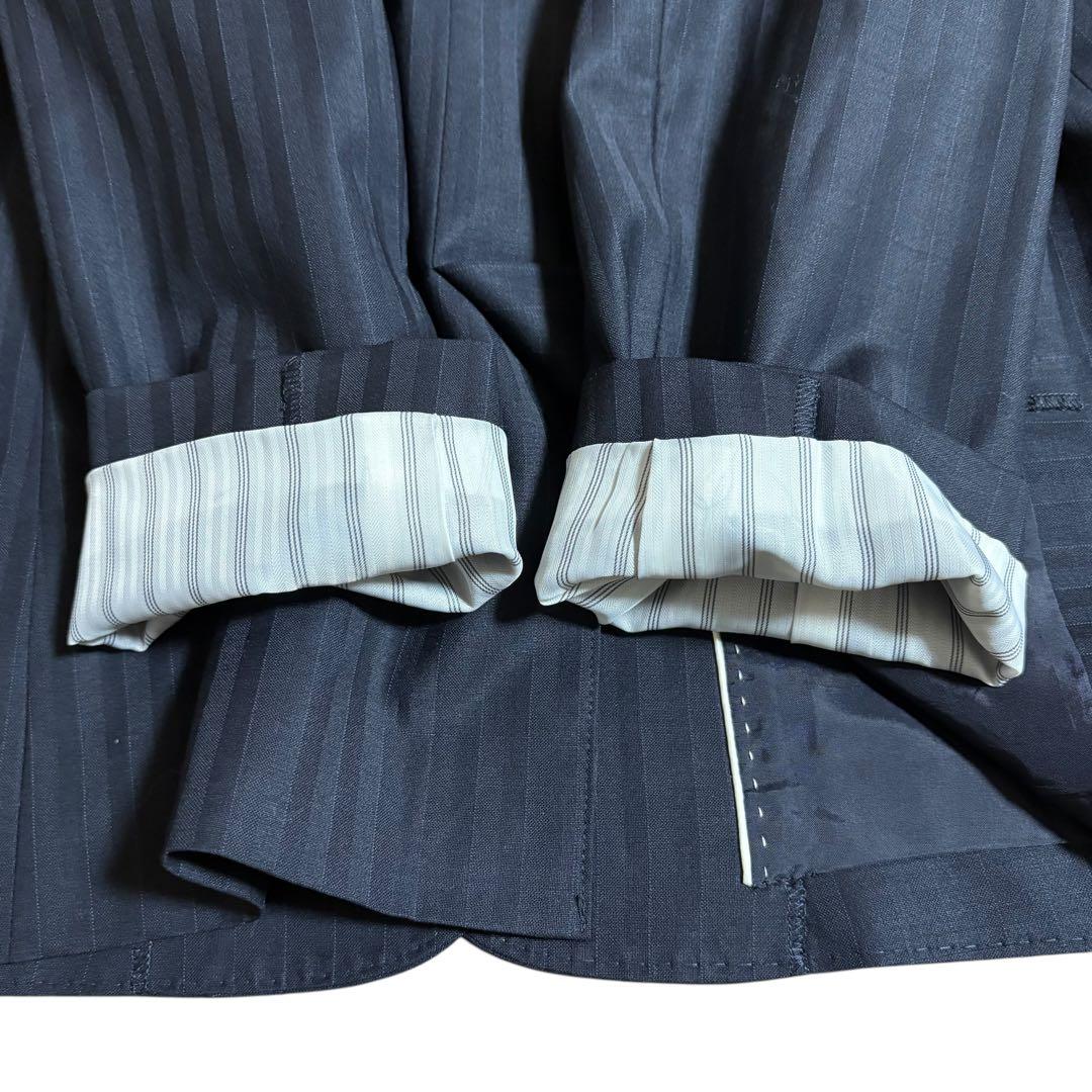 アイシービー☆パンツスーツ　ストライプ　テーラードジャケット　42 大きいサイズ