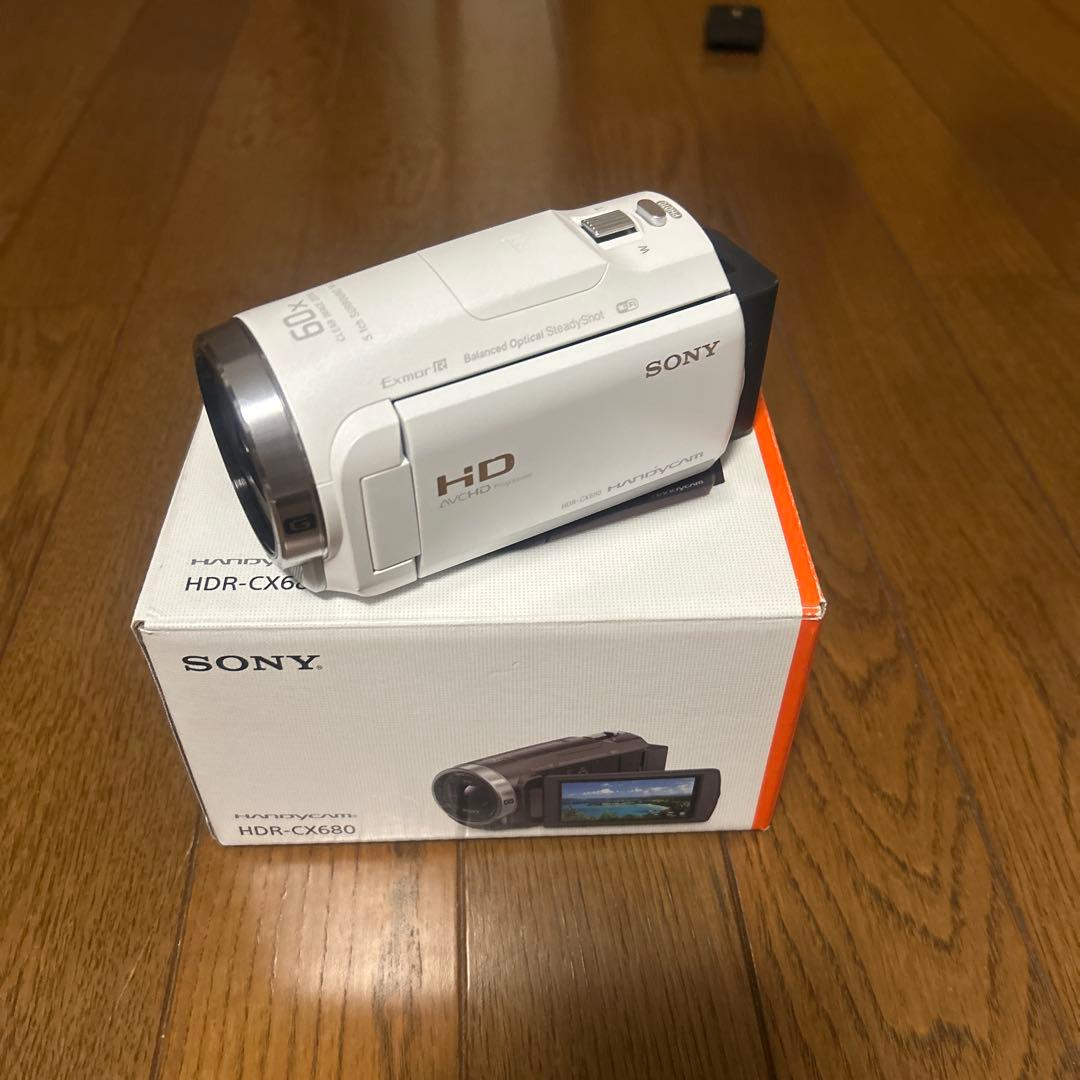 ビデオカメラ　ホワイト　Sony HDR-CX680