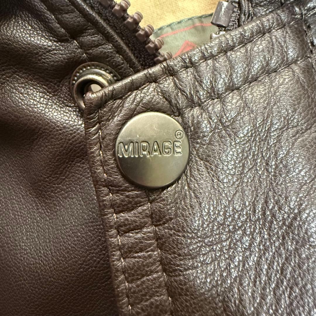 MIRAGE レザージャケット ダークブラウン