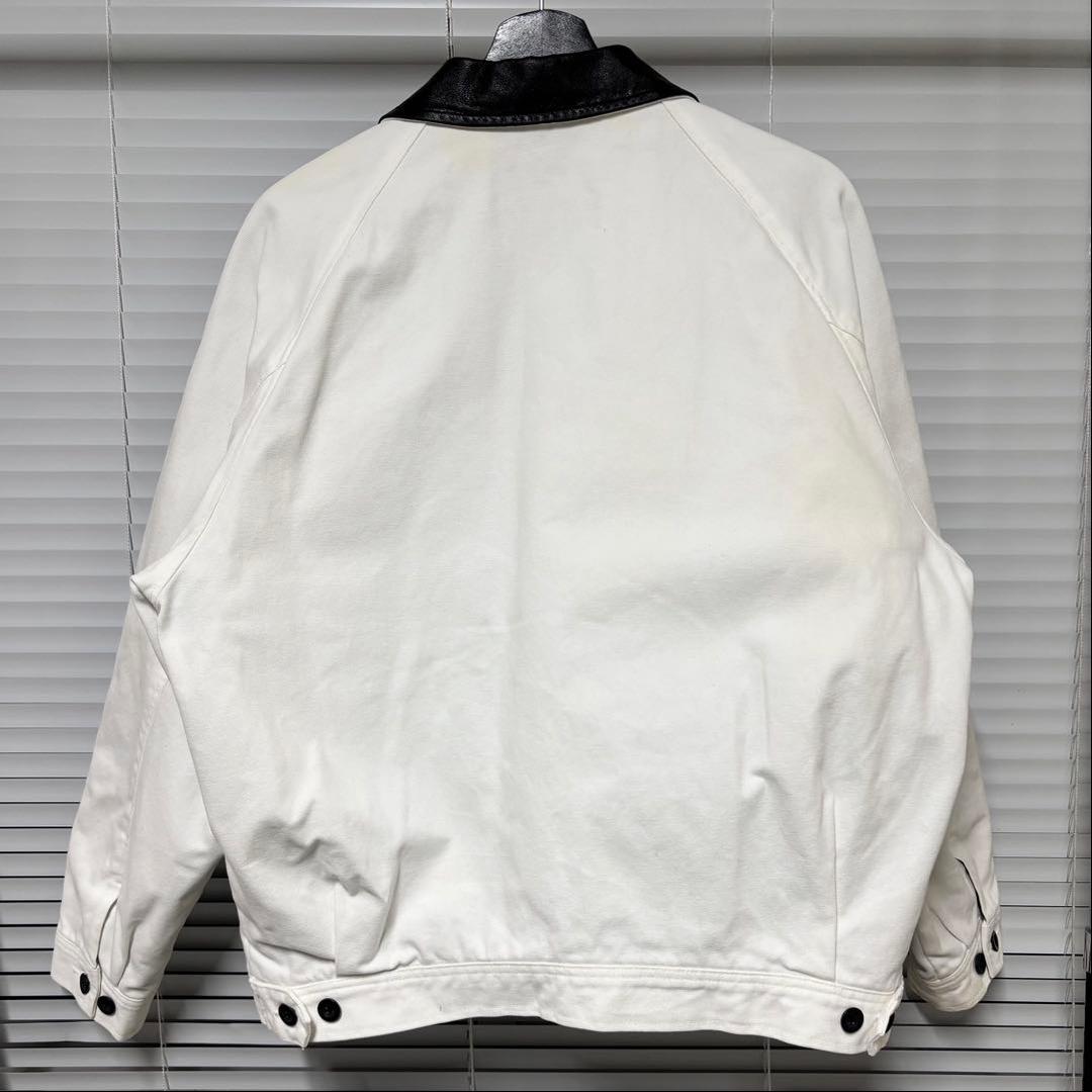 【希少デザイン】Supreme レザーカラーワ ークジャケット　美品　襟レザー