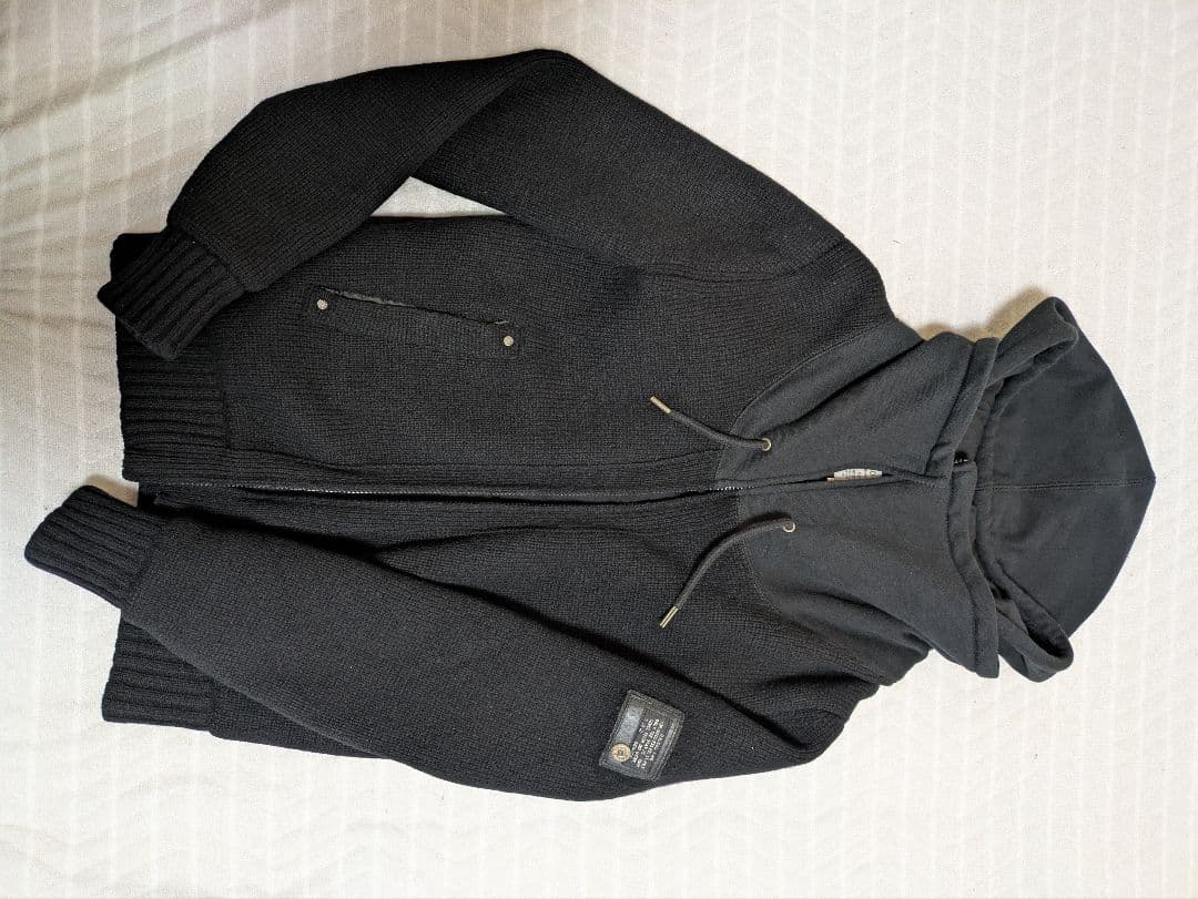 DIESEL ディーゼル ニットパーカー ジャケット アウター ブラック