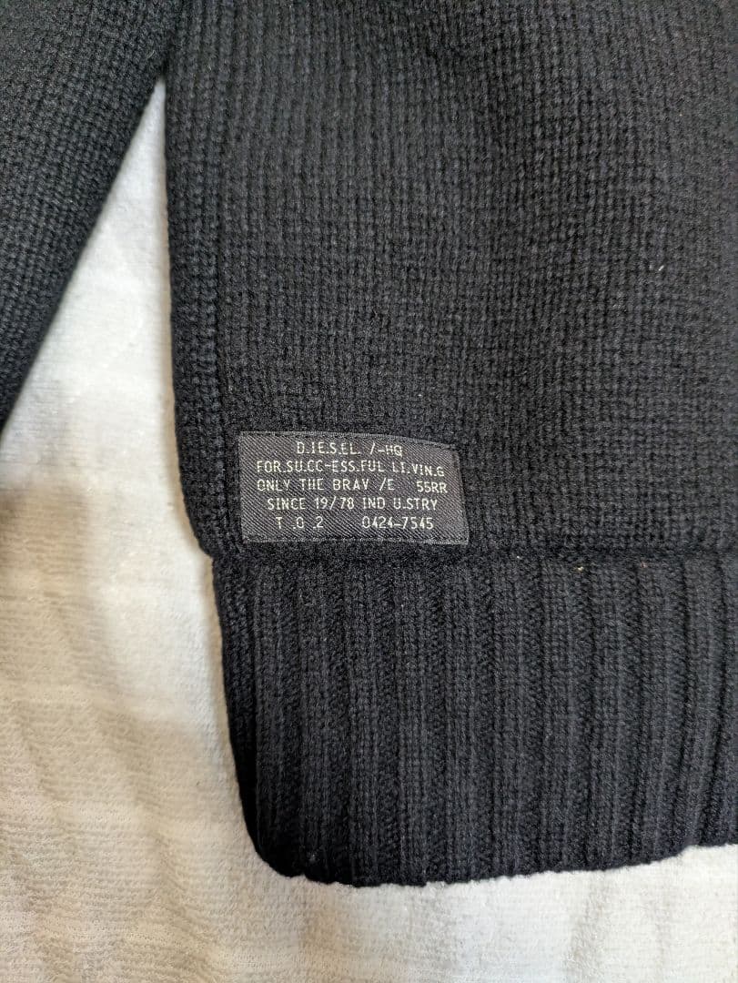DIESEL ディーゼル ニットパーカー ジャケット アウター ブラック