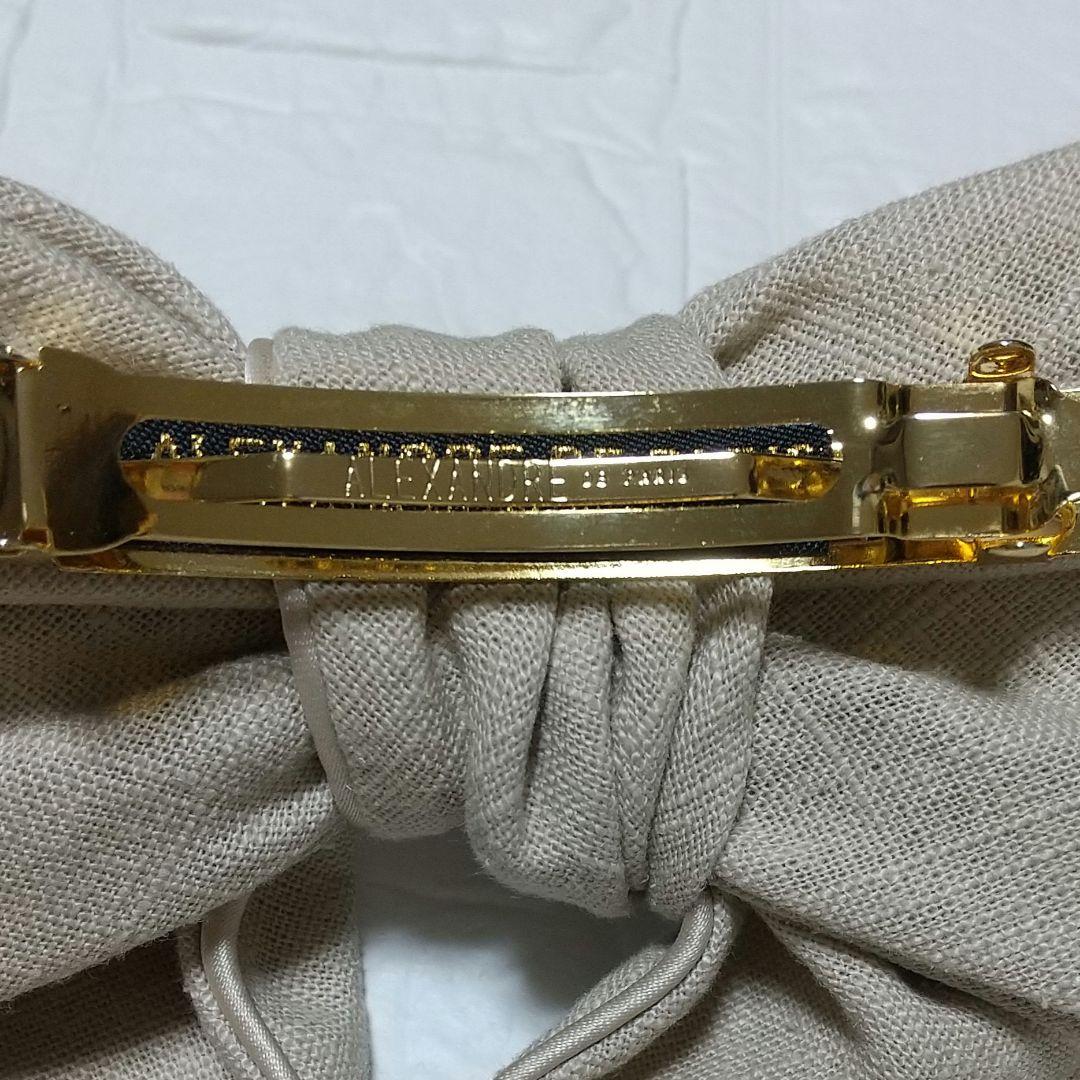 アレクサンドルドゥパリ バレッタ リボン アイボリー