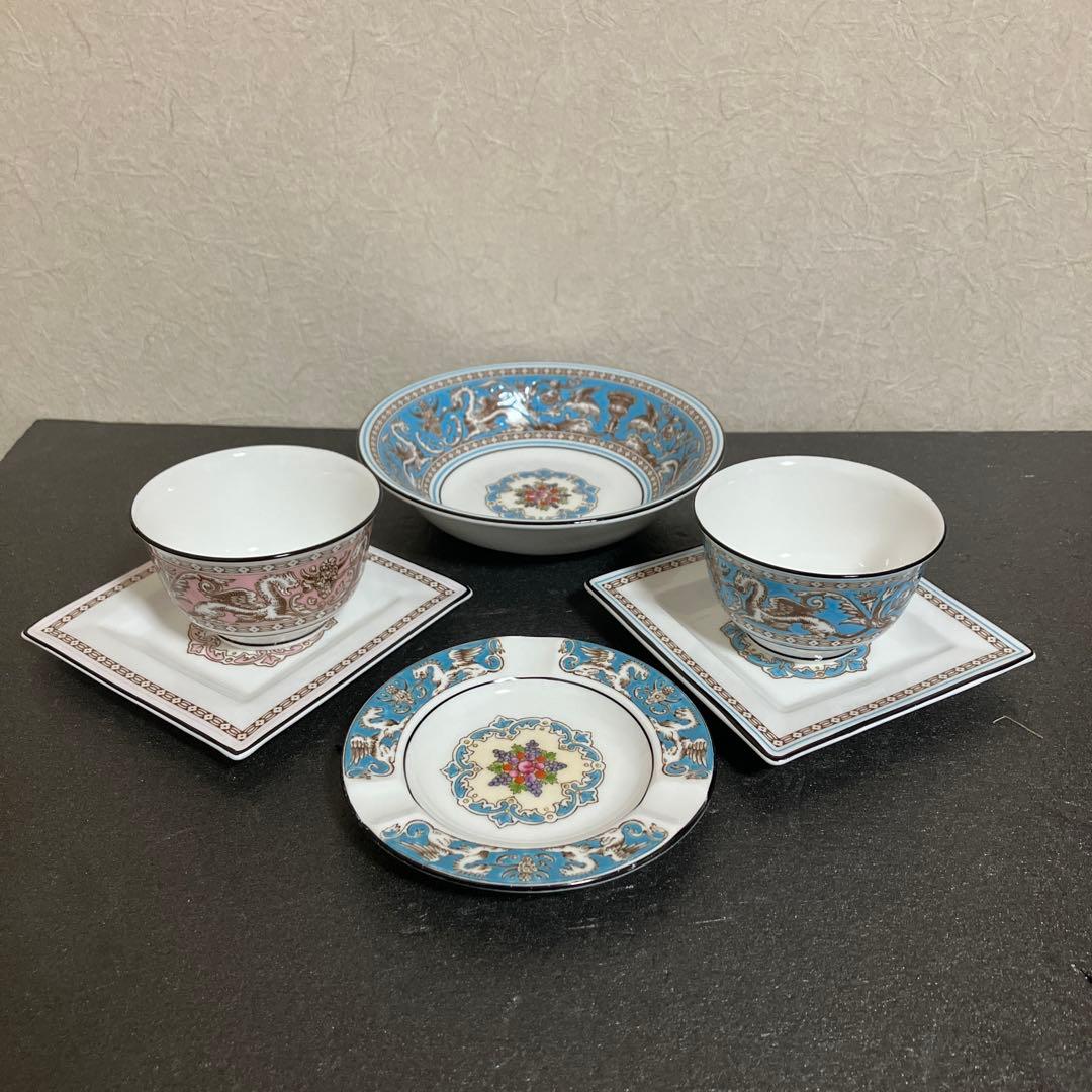 ★ウェッジウッド フロレンティーン　ターコイズ　ピンク　食器セット