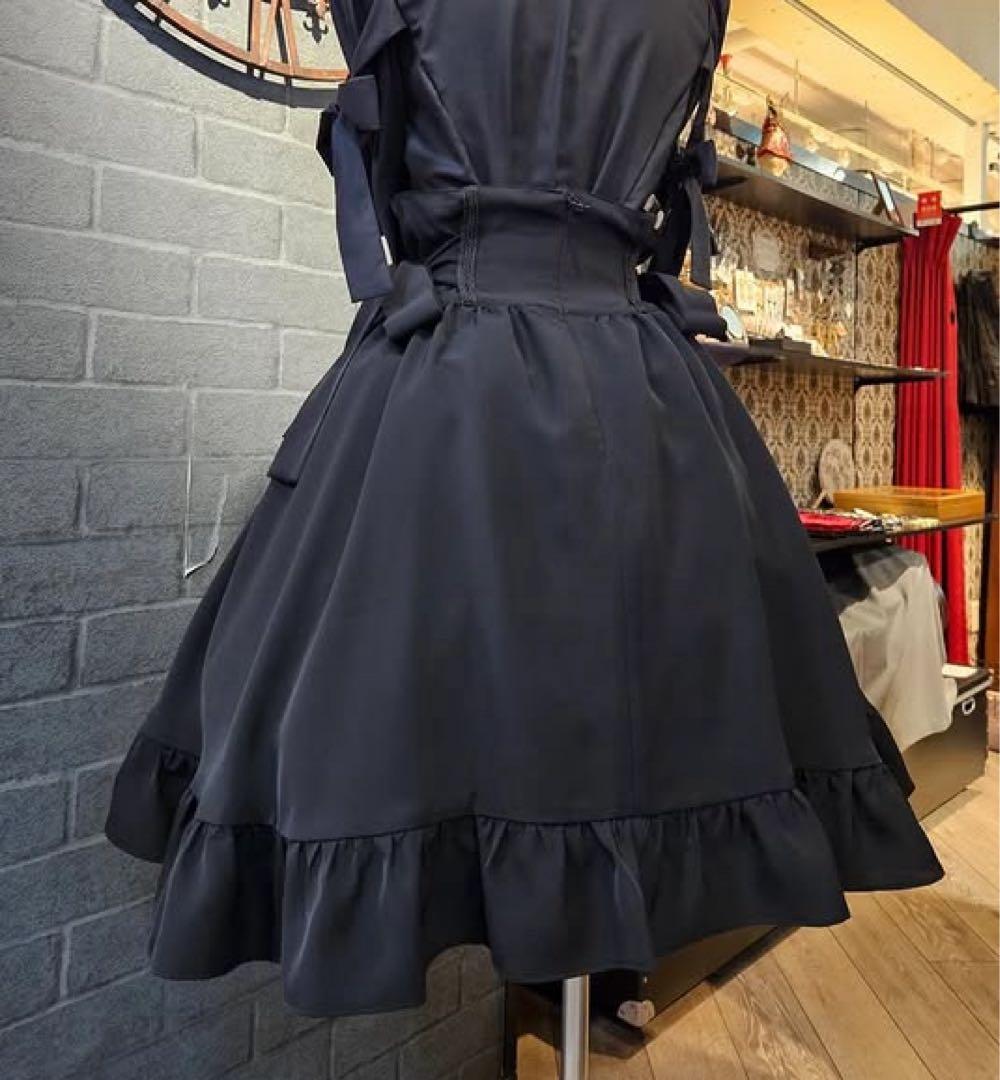 MIHO MATSUDA ミホマツダ 両サイド リボン付き ハイウエストスカート