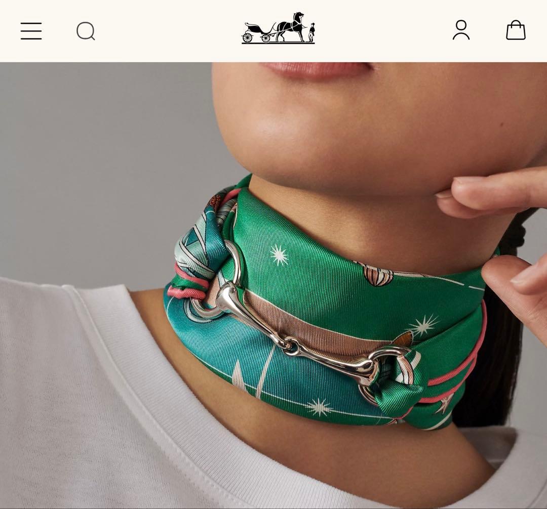 エルメス　スカーフリング 90 《モール》