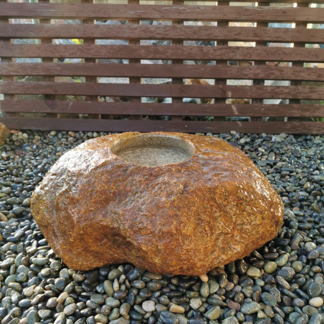 鞍馬石35.9キロ　蹲　庭石　鑑賞石　石　庭　坪庭　ガーデニング　和　砂利　鉢