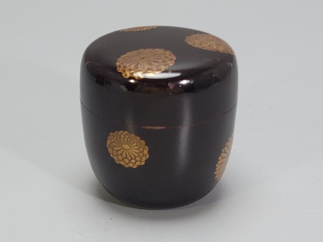 茶道具 菊蒔絵 棗 時代物