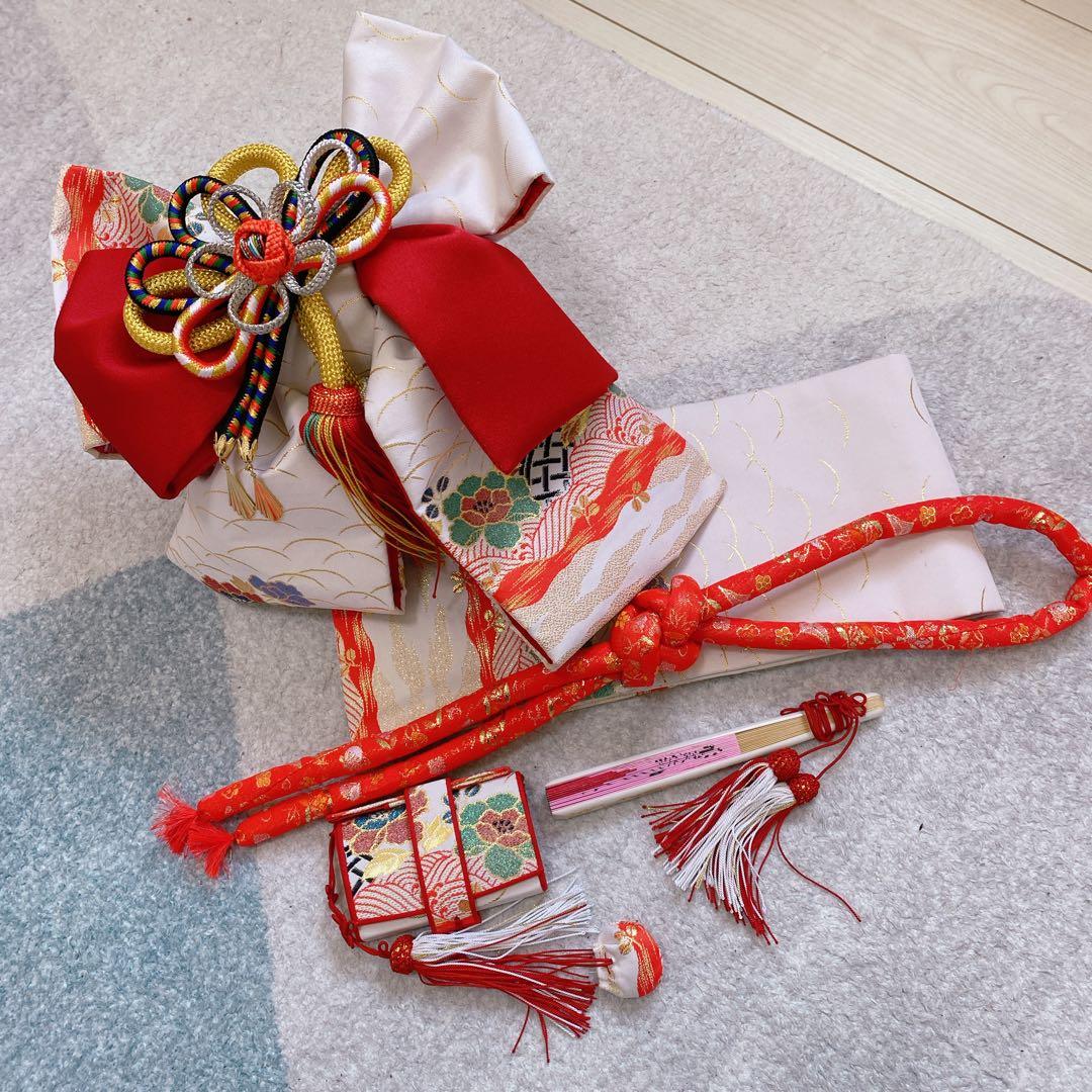 七五三 5歳 6歳 アンティーク 着物 作り帯 小物 髪飾り フルセット