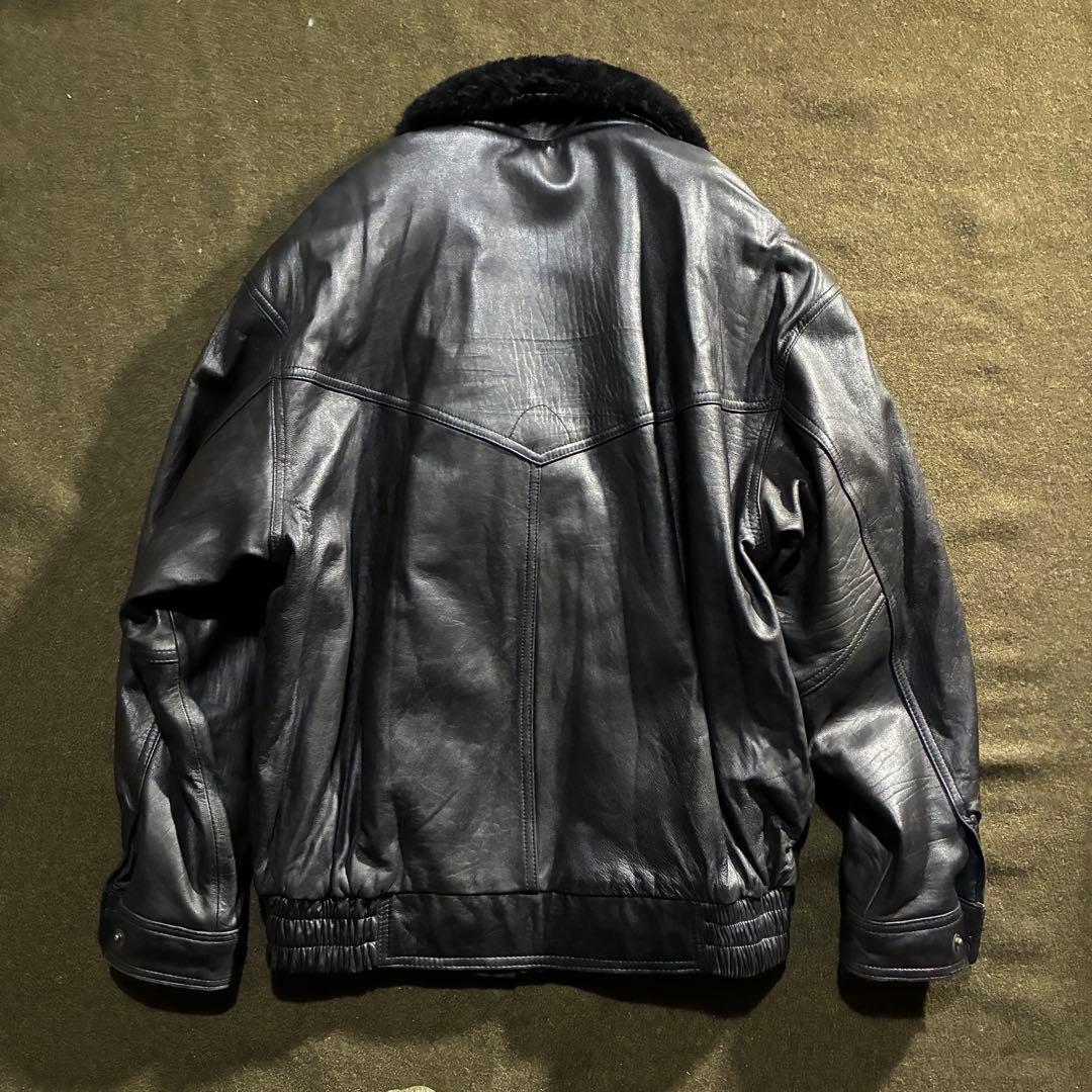 90s 本革　G1レザーボンバージャケット　フライトジャケット　短丈