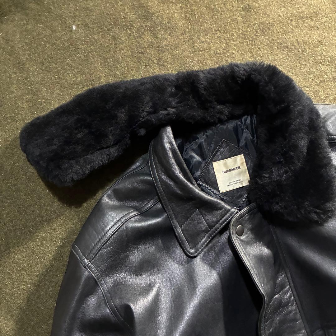 90s 本革　G1レザーボンバージャケット　フライトジャケット　短丈