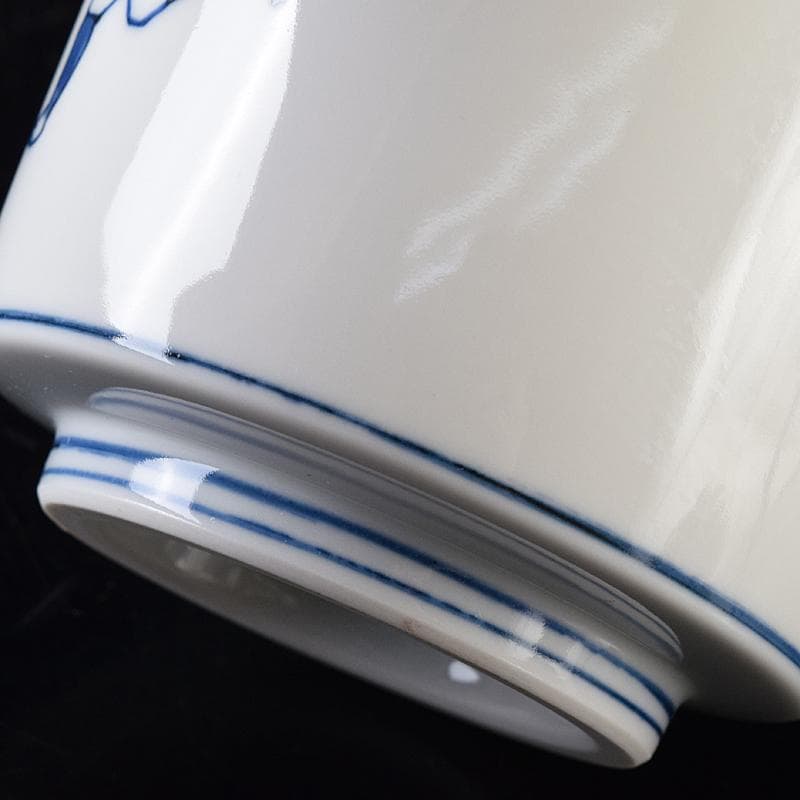 茶道具　西村徳泉造　染付　飛脚絵　火入　共布共箱　V　R8669