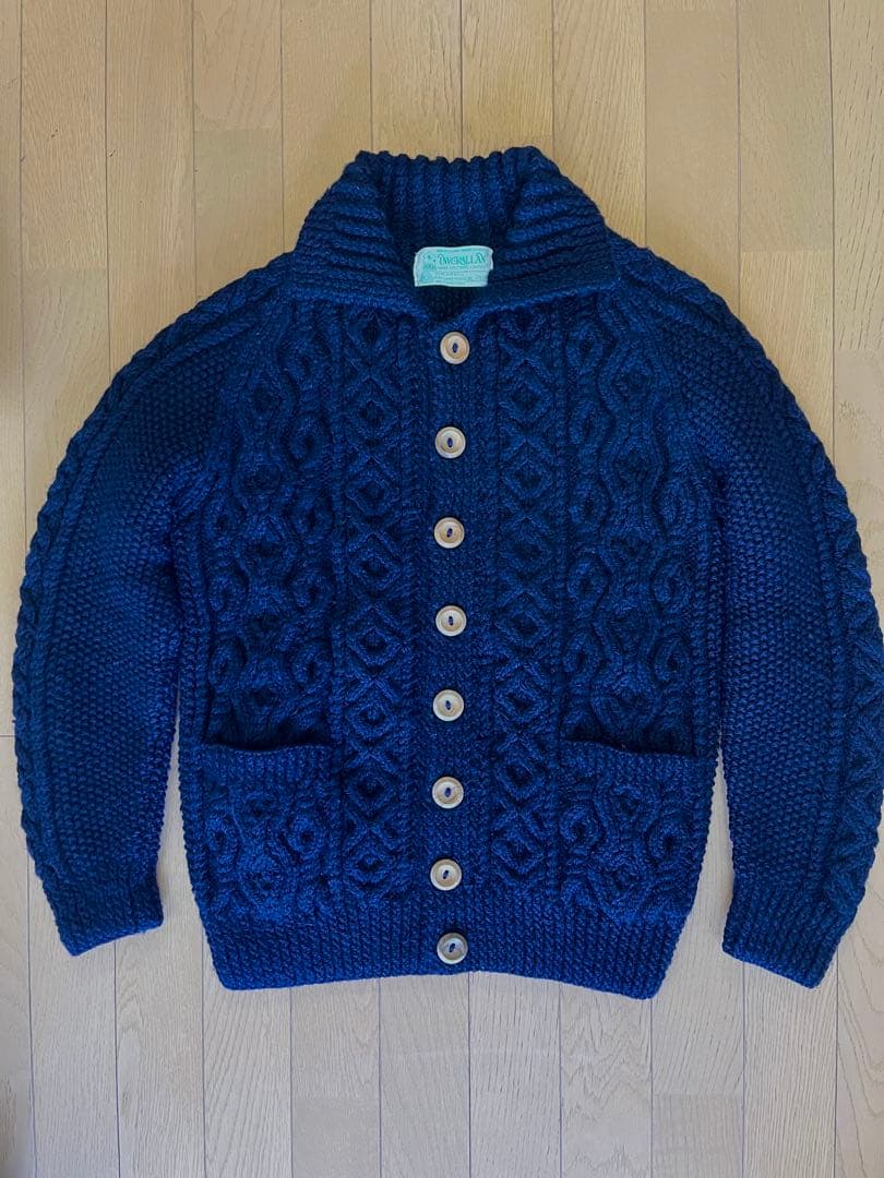 インバーアラン　ネイビー ニットカーディガン