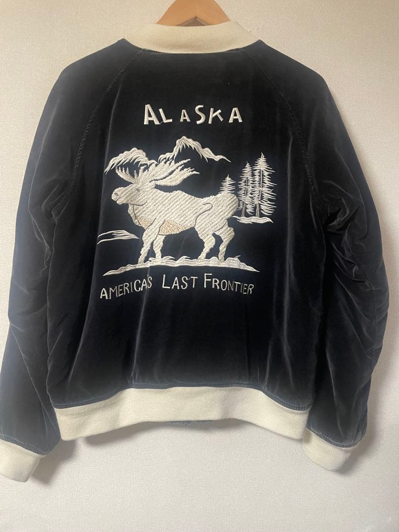 ヒューストン　別珍スカジャン　アラスカ　フェード