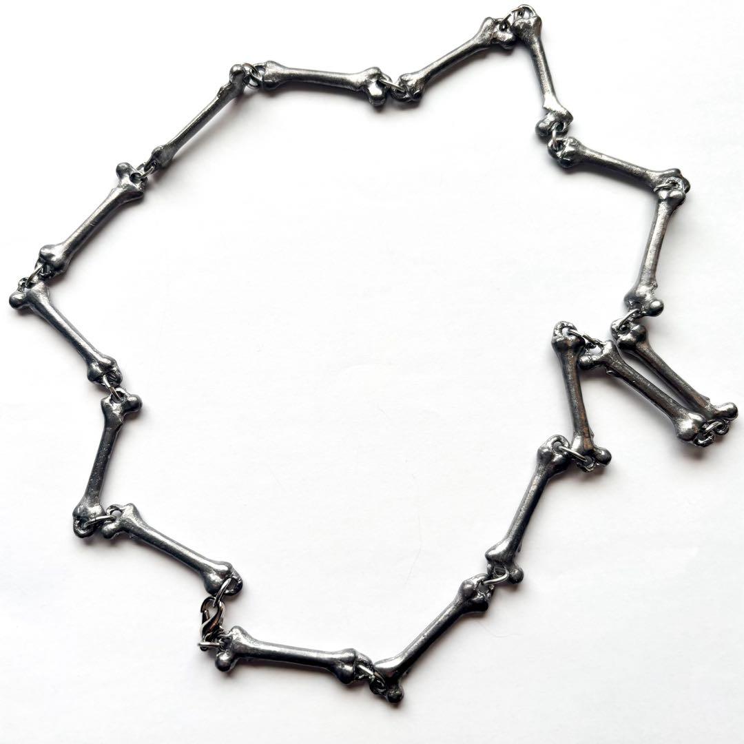80s CHICANO silver チカーノジュエリー　ボーンネックレス