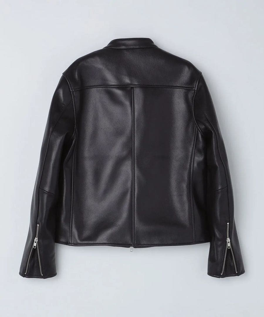 SHIPS ラムレザー シングル ライダース ジャケット