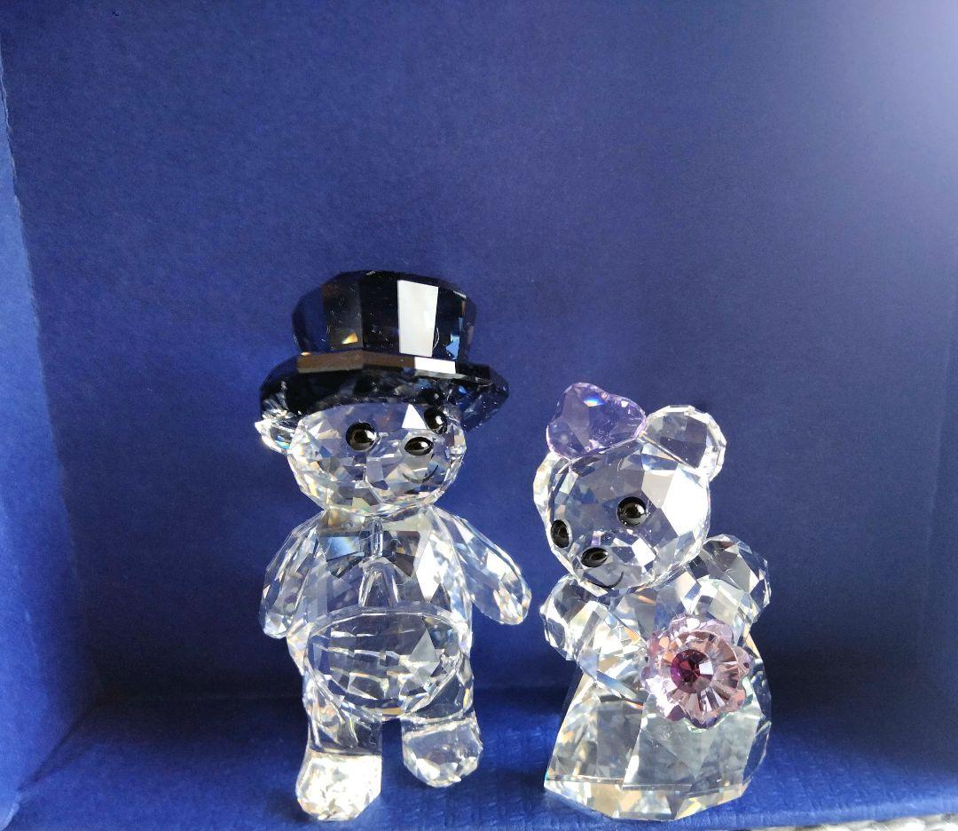 【てんてん】美品・飾り棚付｜スワロフスキー クリスベア