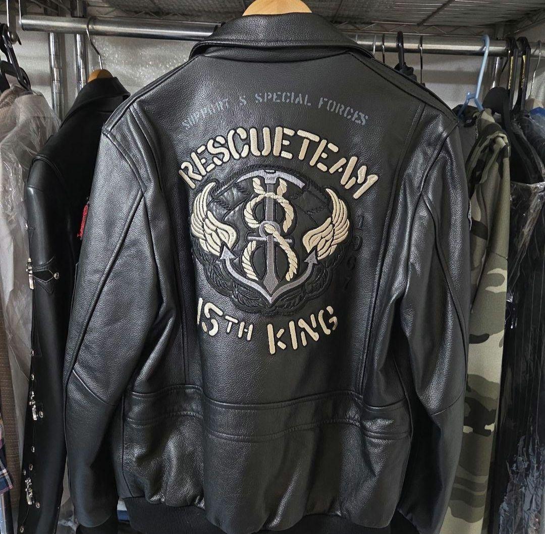 MA1 タイプ／レザー フライトジャケット 黒