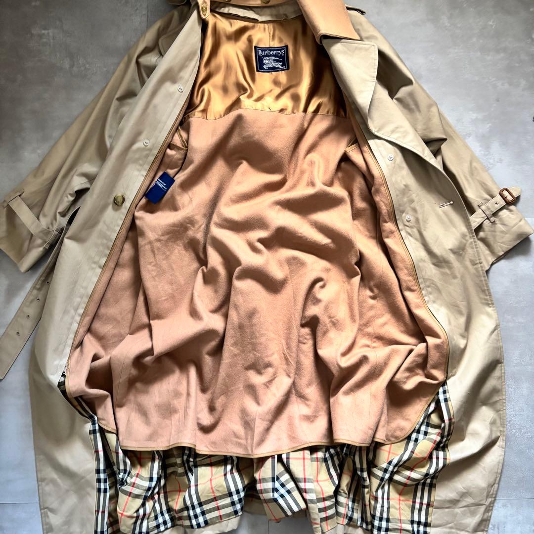極上　80s Burberry バーバリー　トレンチコート　ベージュ　3点完品