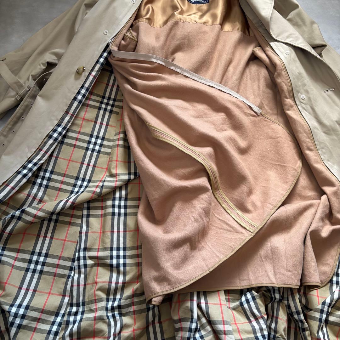 極上　80s Burberry バーバリー　トレンチコート　ベージュ　3点完品