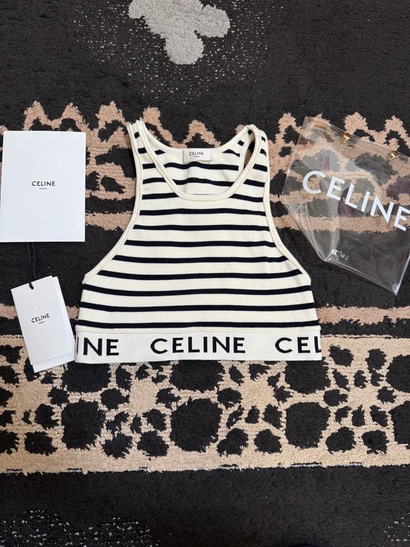 ★CELINE★ストライプ アスリート ブラ / メッシュ