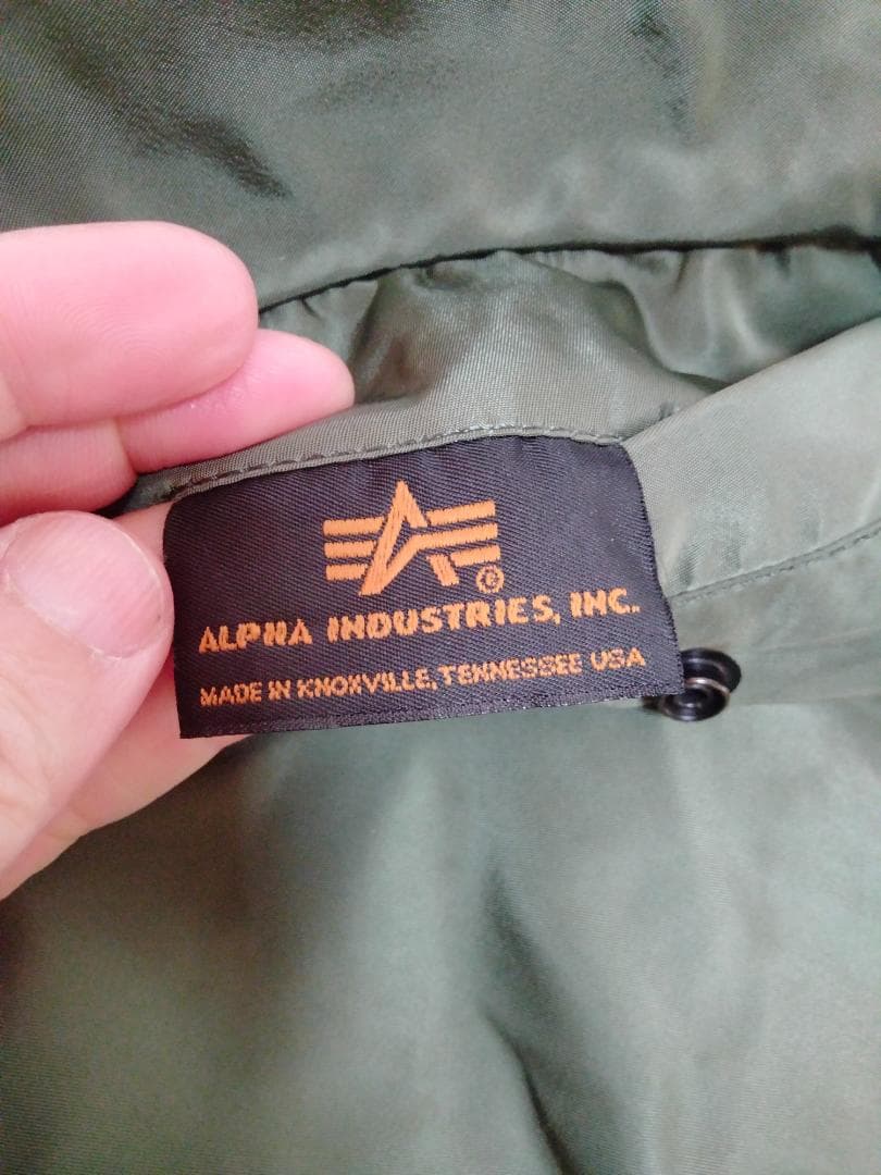 ビンテージ90年代アルファMA-1リバーシブルナイロンフライトJKT緑XL