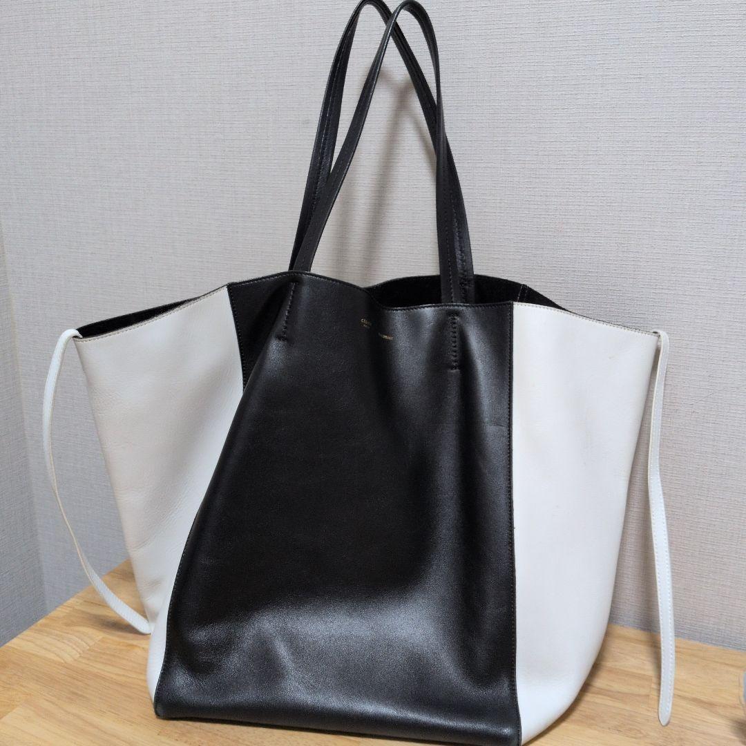 CÉLINE トートバッグ 黒/白 カバファントム　A4可