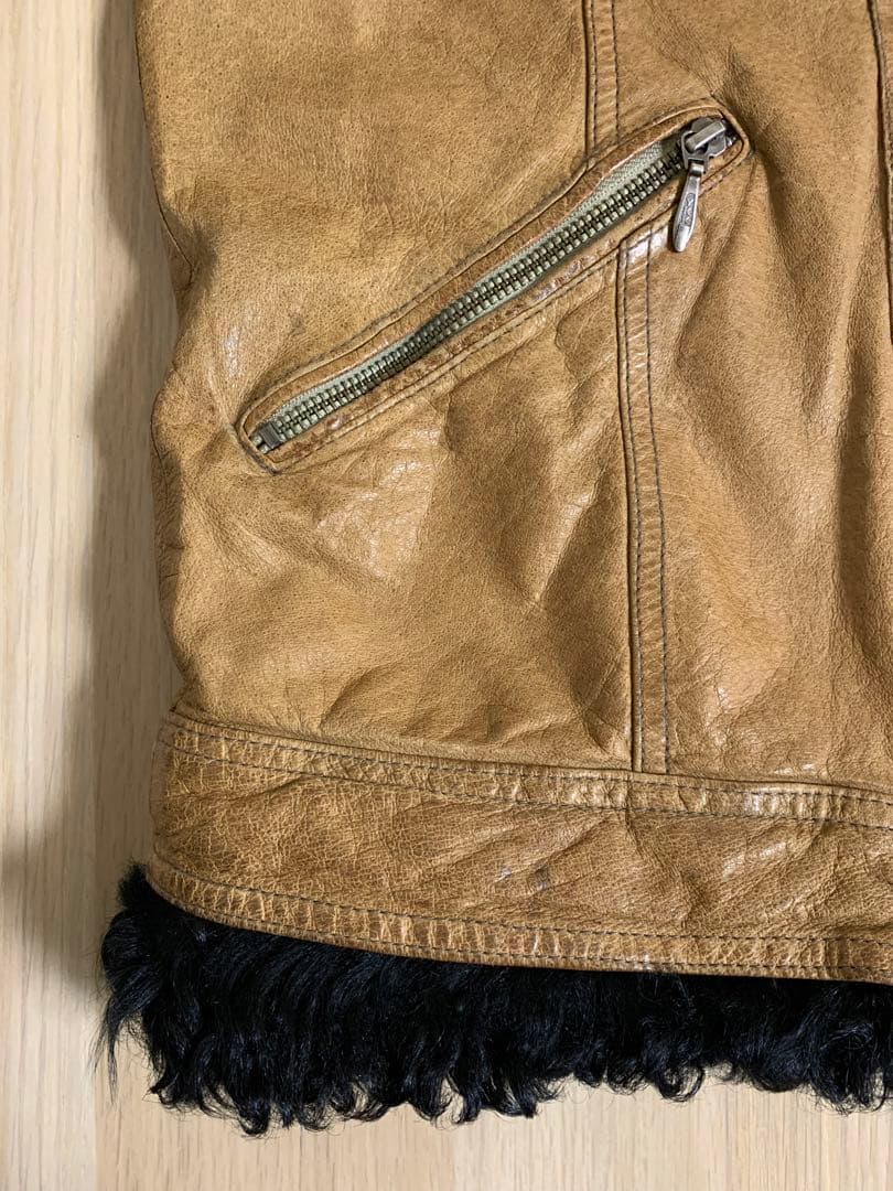 TORNADO MART 00s ファー レザージャケット fur jacket