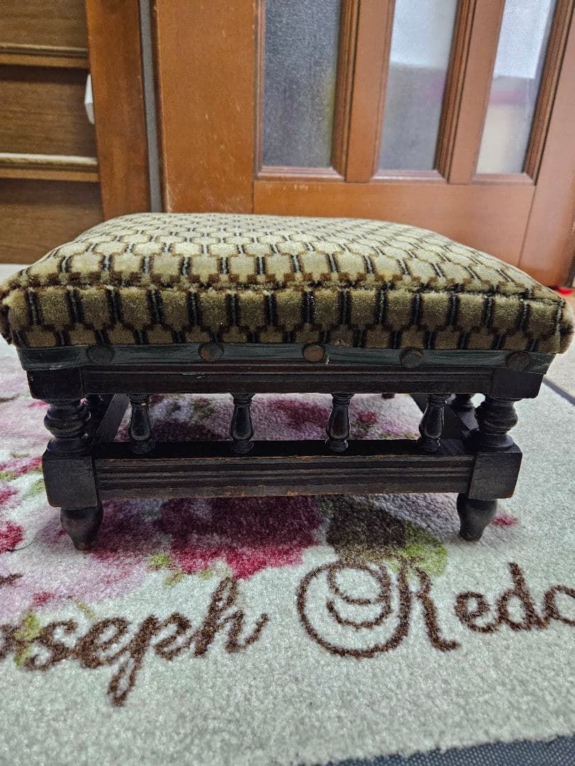 イギリス　ヴィンテージ　フットスツール　小