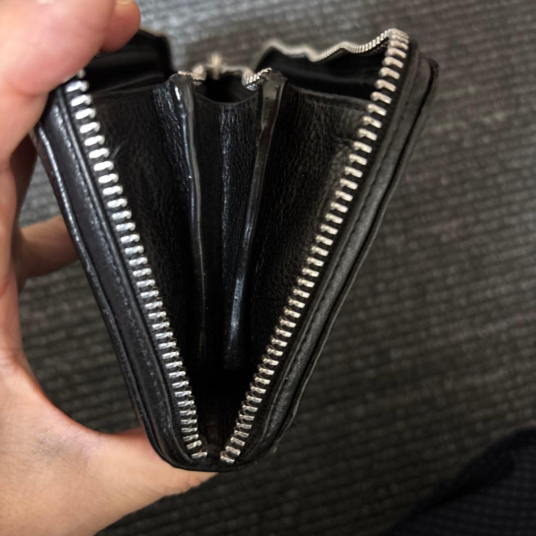 クロムハーツ REC F ZIP レザープレート RINKAN 黒レザー長財布
