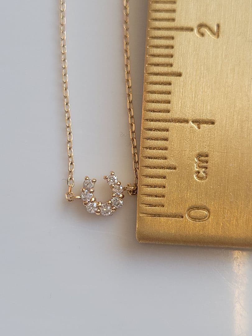 美品★K10 YG ete ブレスレット ホースシュー 馬蹄 ダイヤモンド