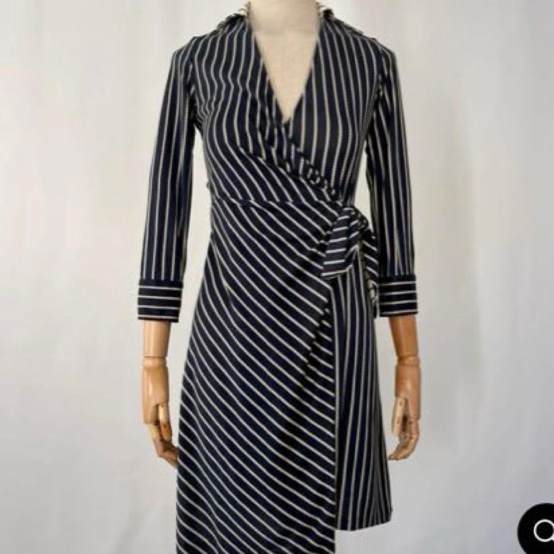 ダイアンフォンファステンバーグ ラップワンピース　シルク　XL