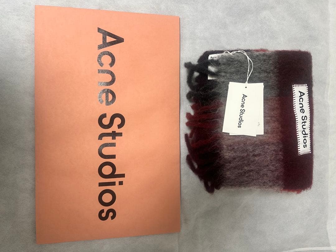 acne studios モヘア　チェック　マフラー