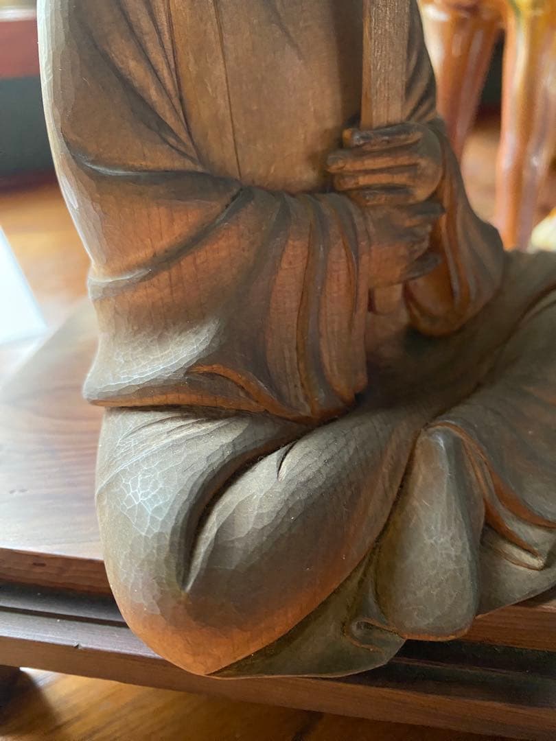 素敵な木彫　聖徳太子座像