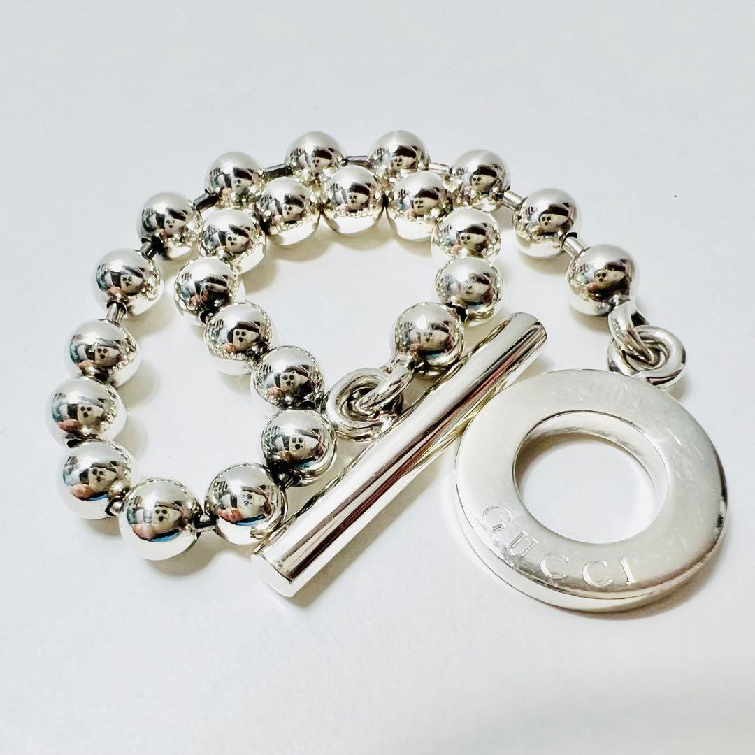 グッチ　ボールチェーン　トグル　ブレスレット