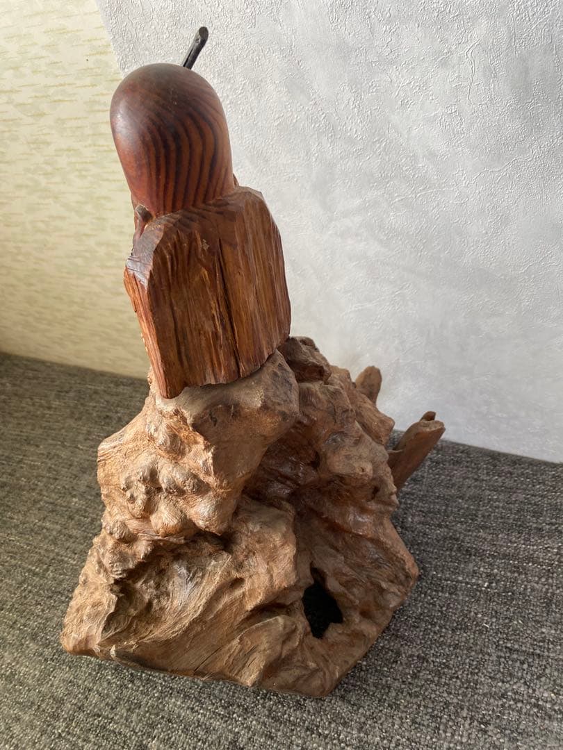 木像木彫り　福禄寿　寿老人　七福神　縁起物　置物　骨董