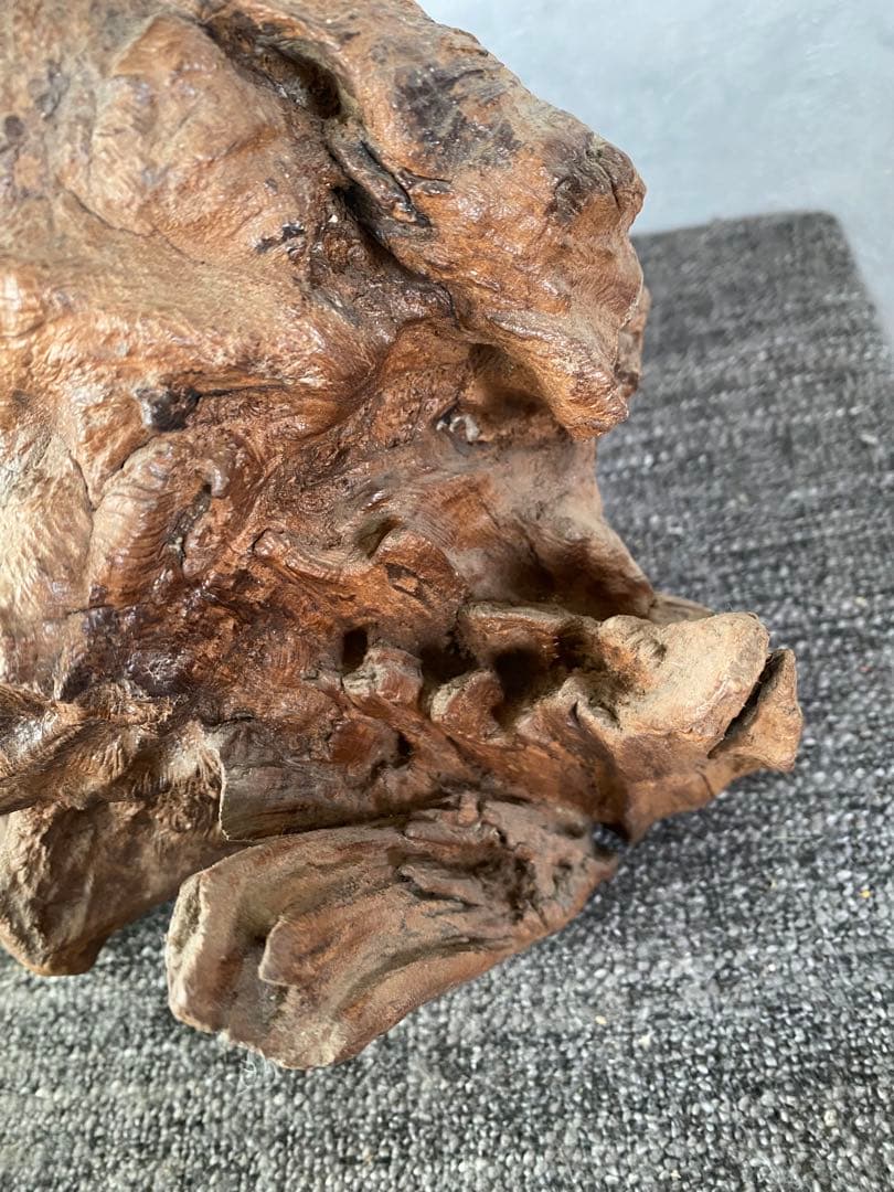 木像木彫り　福禄寿　寿老人　七福神　縁起物　置物　骨董