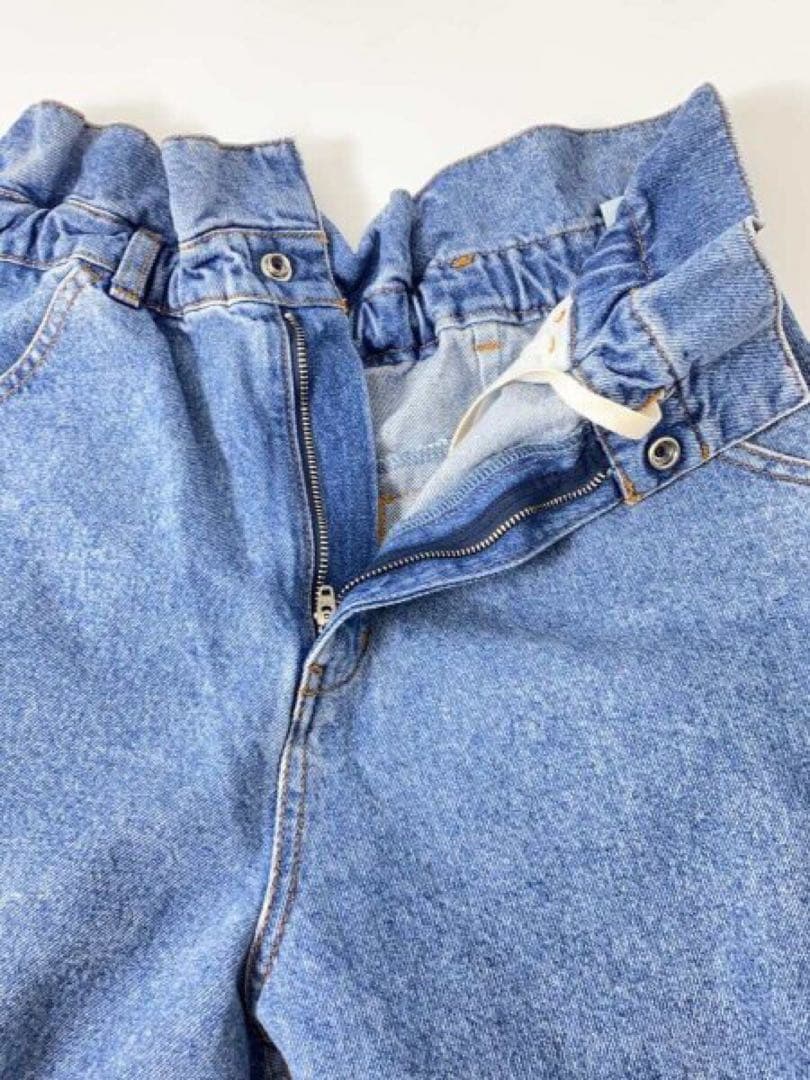 anuke アンヌーク　Waist Tuck Denim ♡サイズ38ブルー