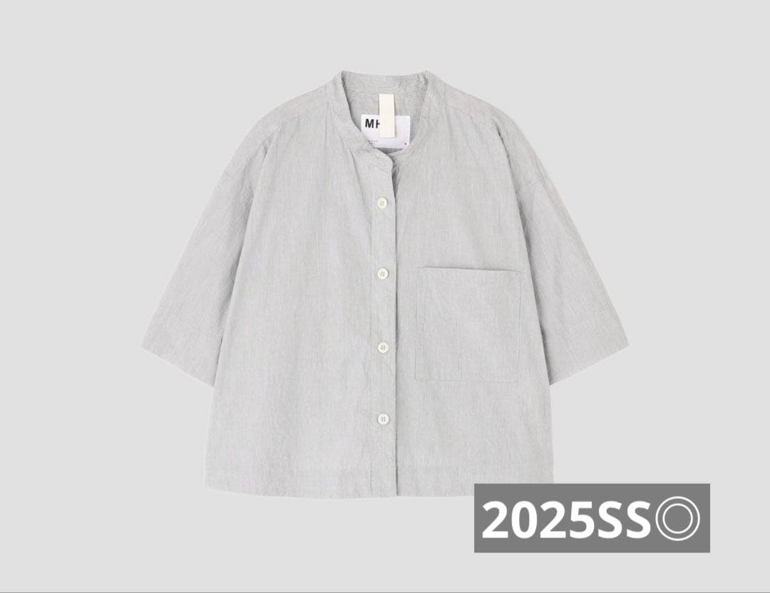 トップス MHL. LIGHT WASHED COTTON POPLIN SHIRT