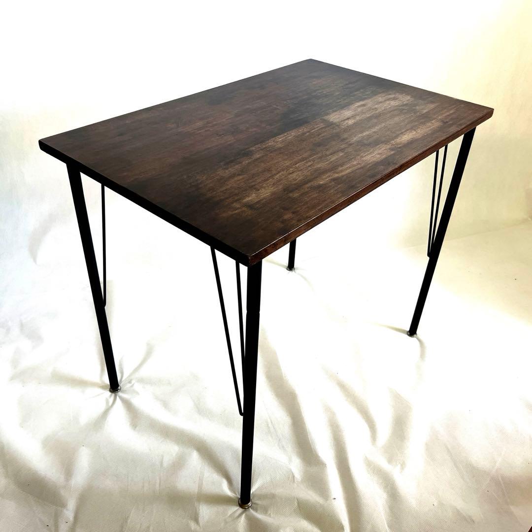 小ぶりな木の天板テーブル・作業台・85×55・高さ71.5cm