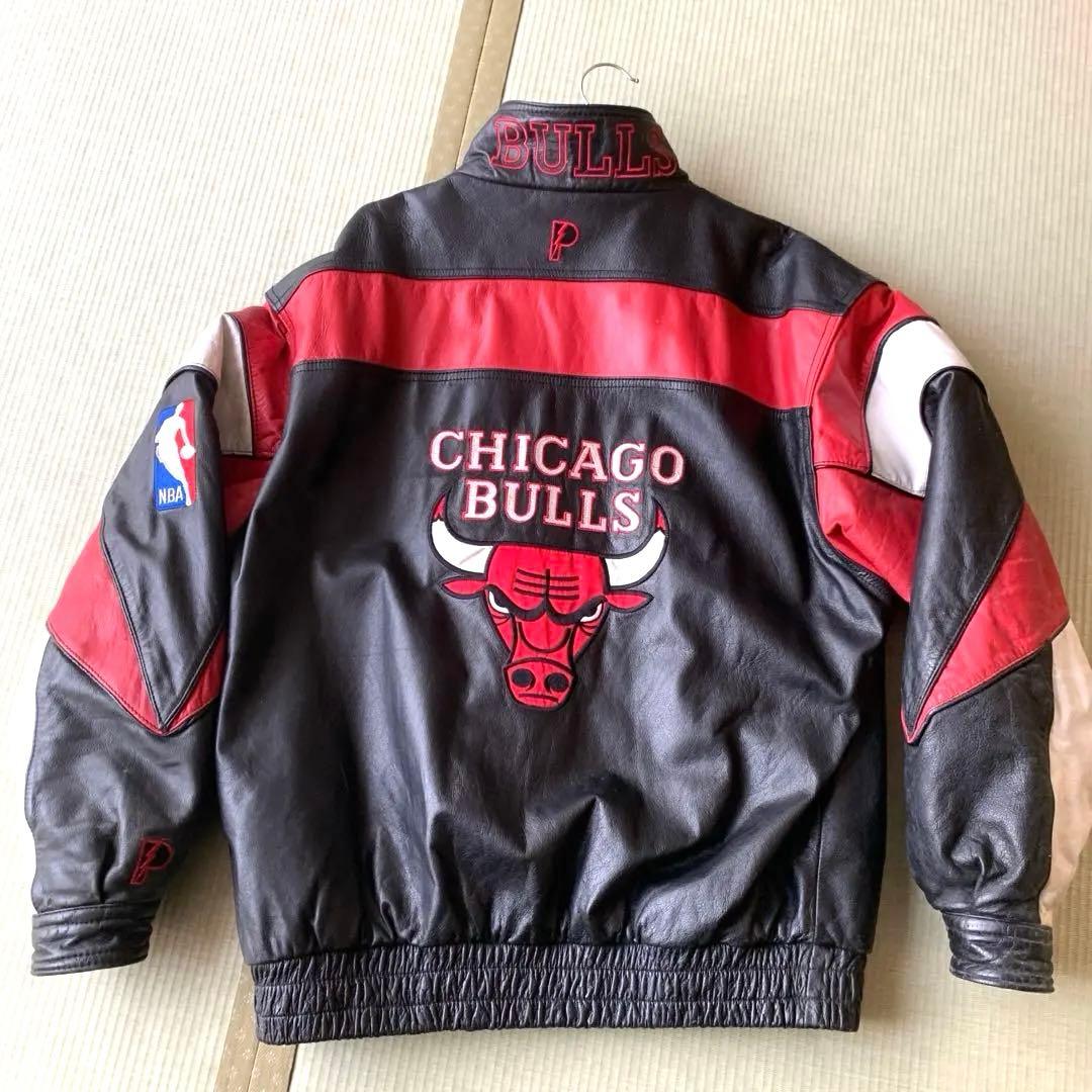 CHICAGOBULLS シカゴブルズ レザー ジャケット M メンズ 古着